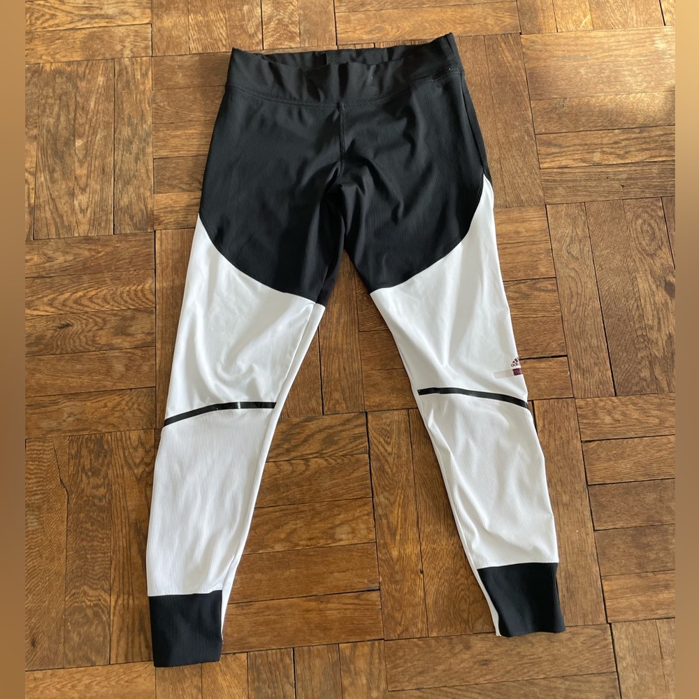 Stella McCartney for Adidas Black and White Athletic Leggings